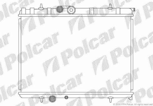 Polcar 571008-2 - Radiator, engine cooling autospares.lv