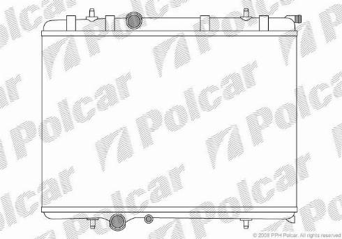 Polcar 5710087X - Radiator, engine cooling autospares.lv