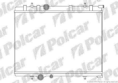 Polcar 571008-7 - Radiator, engine cooling autospares.lv