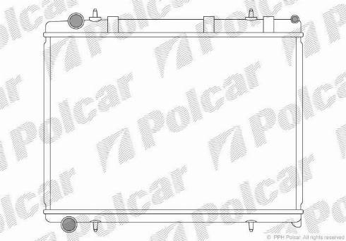 Polcar 571108-1 - Radiator, engine cooling autospares.lv