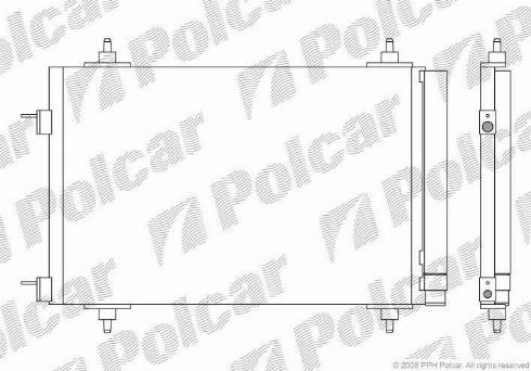 Polcar 5711K8C1S - Condenser, air conditioning autospares.lv