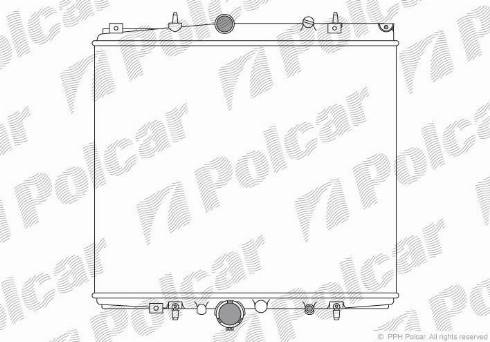 Polcar 578708A1 - Radiator, engine cooling autospares.lv