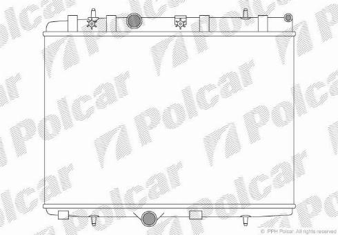 Polcar 5724082X - Radiator, engine cooling autospares.lv