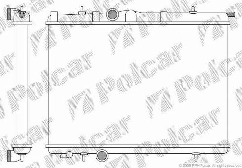 Polcar 5723084X - Radiator, engine cooling autospares.lv