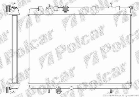 Polcar 572308-4 - Radiator, engine cooling autospares.lv