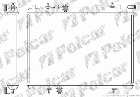 Polcar 5723085X - Radiator, engine cooling autospares.lv