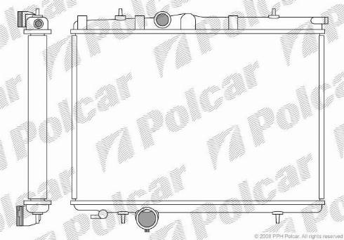 Polcar 572308-6 - Radiator, engine cooling autospares.lv