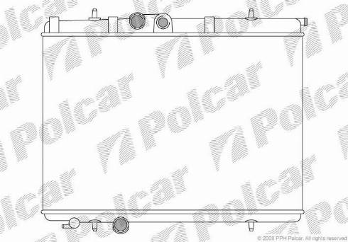 Polcar 5723088X - Radiator, engine cooling autospares.lv