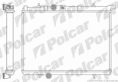 Polcar 5723083X - Radiator, engine cooling autospares.lv