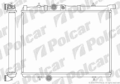 Polcar 5723082X - Radiator, engine cooling autospares.lv