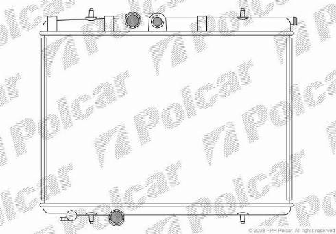 Polcar 5723087X - Radiator, engine cooling autospares.lv