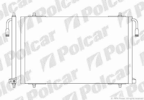 Polcar 5723K81X - Condenser, air conditioning autospares.lv