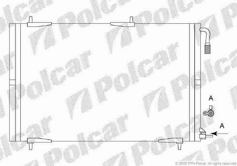 Polcar 5723K83X - Condenser, air conditioning autospares.lv