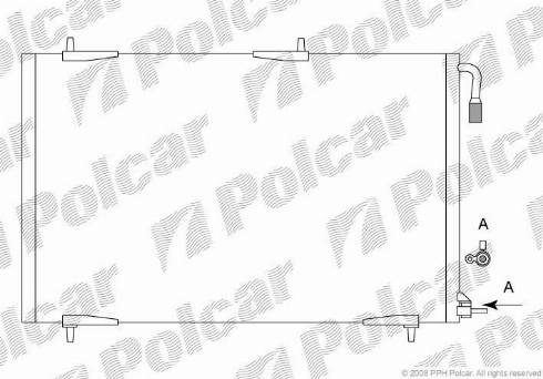 Polcar 5723K82X - Condenser, air conditioning autospares.lv