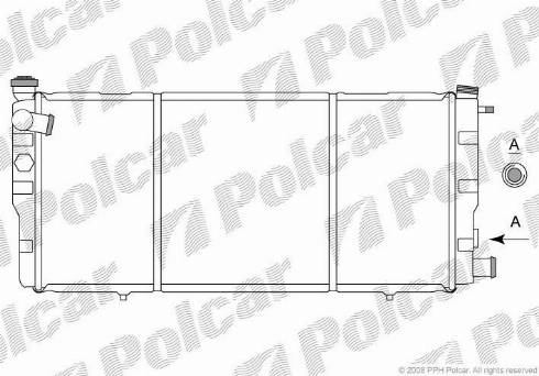 Polcar 572208-4 - Radiator, engine cooling autospares.lv