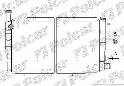 Polcar 572208-1 - Radiator, engine cooling autospares.lv