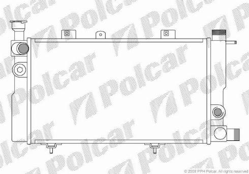 Polcar 572208A1 - Radiator, engine cooling autospares.lv