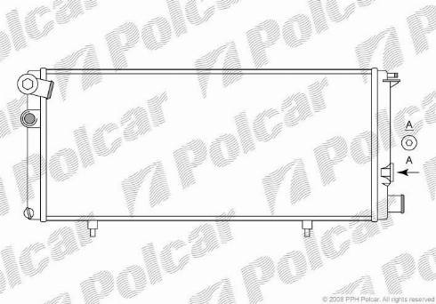 Polcar 572208A2 - Radiator, engine cooling autospares.lv