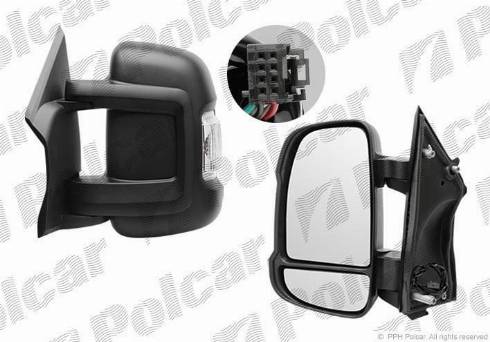 Polcar 5770514M - Outside Mirror autospares.lv