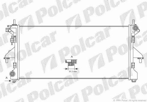 Polcar 577008-4 - Radiator, engine cooling autospares.lv