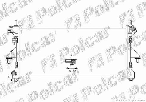 Polcar 577008-1 - Radiator, engine cooling autospares.lv