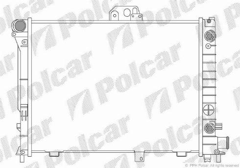 Polcar 652008-4 - Radiator, engine cooling autospares.lv