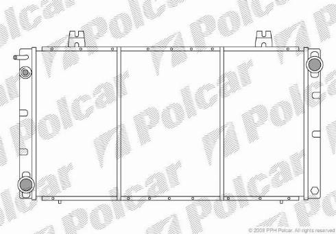 Polcar 652008-8 - Radiator, engine cooling autospares.lv