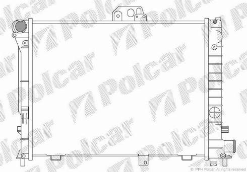 Polcar 652008-3 - Radiator, engine cooling autospares.lv