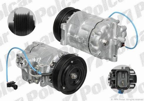 Polcar 6523KS1X - Compressor, air conditioning autospares.lv