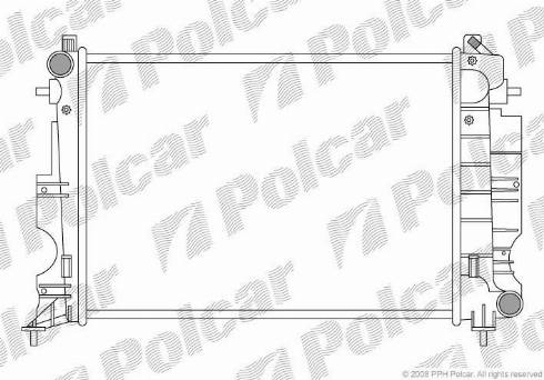 Polcar 652208-2 - Radiator, engine cooling autospares.lv