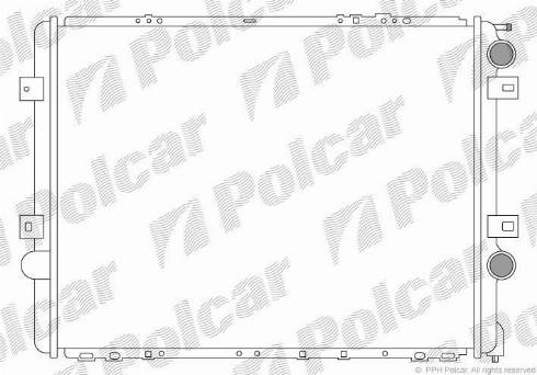 Polcar 6095081X - Radiator, engine cooling autospares.lv