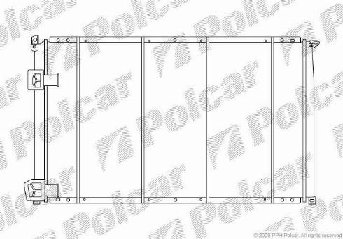 Polcar 6041081X - Radiator, engine cooling autospares.lv