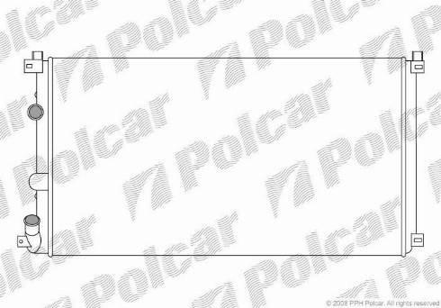 Polcar 604208-1 - Radiator, engine cooling autospares.lv