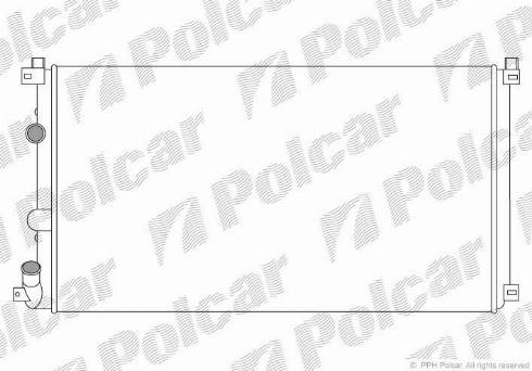 Polcar 6042082X - Radiator, engine cooling autospares.lv