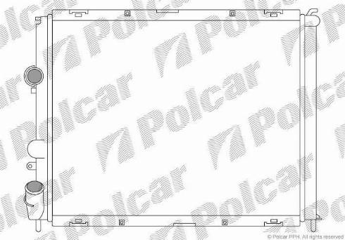 Polcar 6060089X - Radiator, engine cooling autospares.lv