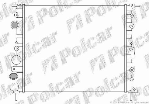 Polcar 606008-1 - Radiator, engine cooling autospares.lv