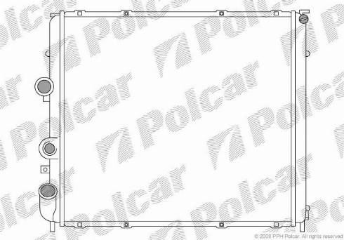 Polcar 6060083X - Radiator, engine cooling autospares.lv