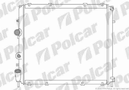 Polcar 606008-3 - Radiator, engine cooling autospares.lv