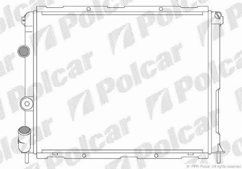 Polcar 606008A9 - Radiator, engine cooling autospares.lv