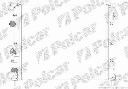 Polcar 606008A1 - Radiator, engine cooling autospares.lv