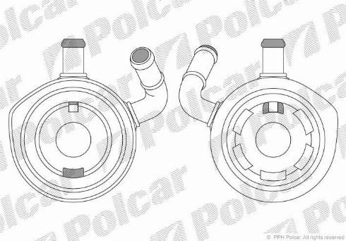 Polcar 6060L8-1 - Oil Cooler, engine oil autospares.lv