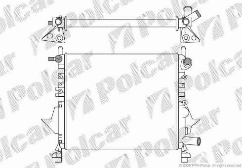 Polcar 6004081X - Radiator, engine cooling autospares.lv