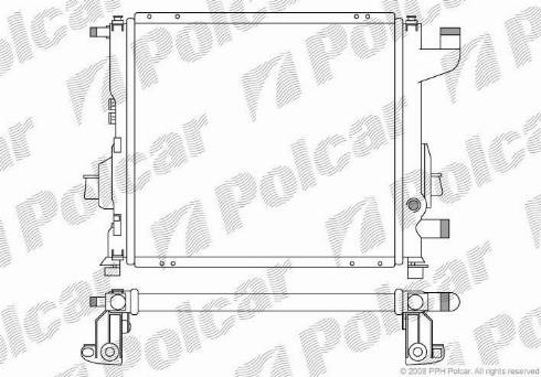 Polcar 6004082X - Radiator, engine cooling autospares.lv