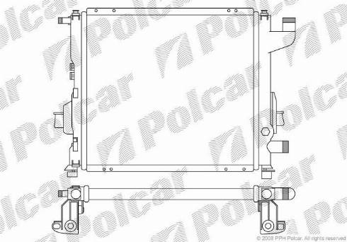 Polcar 600408-2 - Radiator, engine cooling autospares.lv