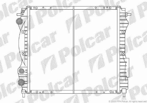 Polcar 6006088X - Radiator, engine cooling autospares.lv