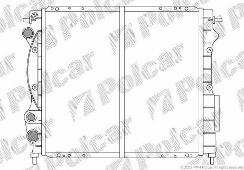 Polcar 600608-8 - Radiator, engine cooling autospares.lv