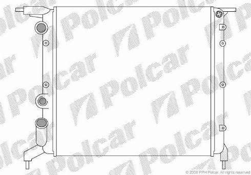 Polcar 600608-3 - Radiator, engine cooling autospares.lv