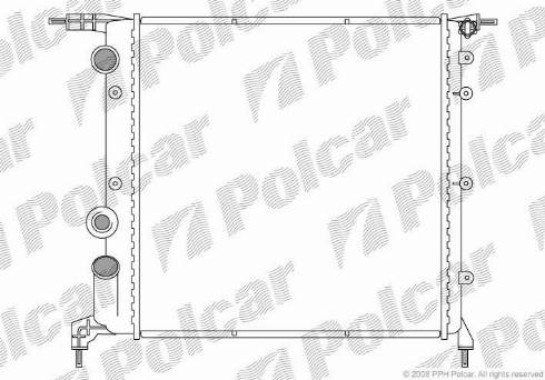 Polcar 600608-2 - Radiator, engine cooling autospares.lv