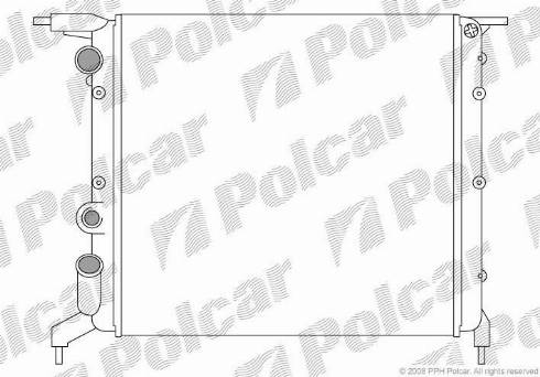 Polcar 600608A3 - Radiator, engine cooling autospares.lv