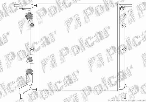 Polcar 600608A2 - Radiator, engine cooling autospares.lv